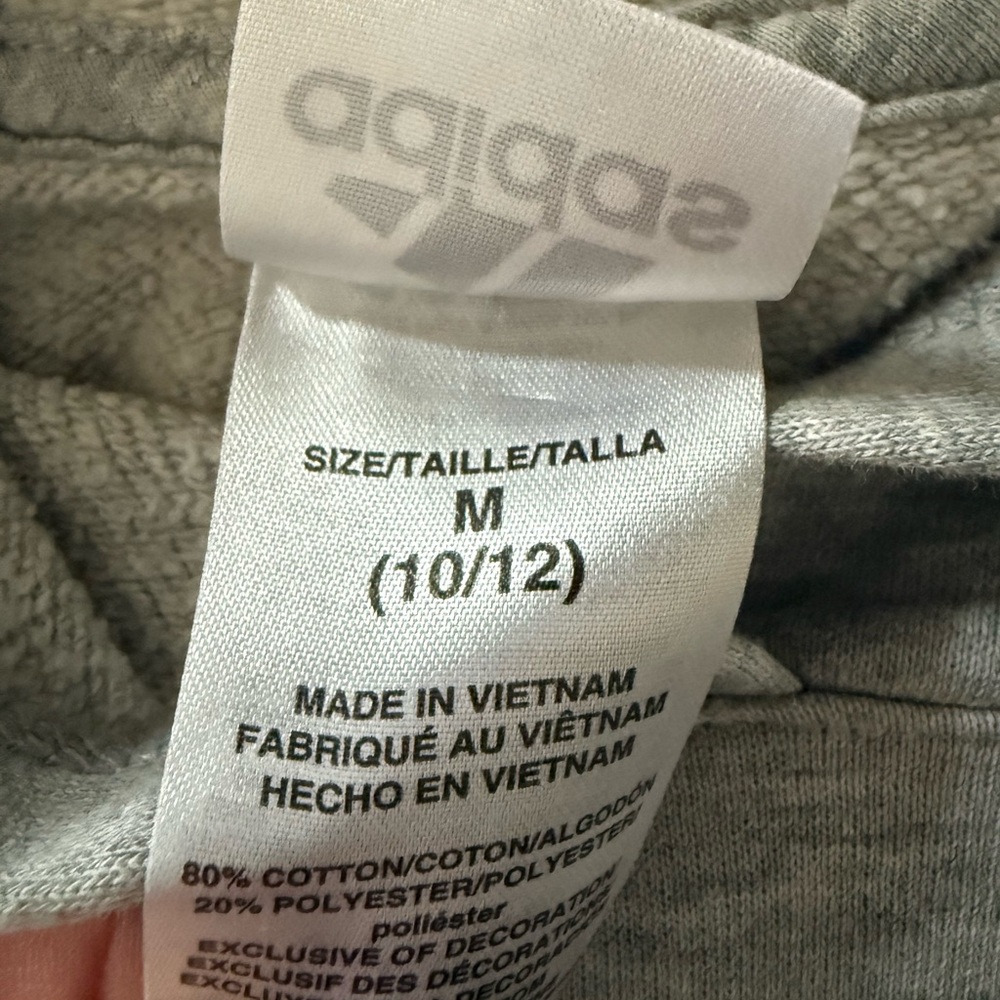 Adidas boys, black white and gray hoodie size Medium 10/12 - Picture 6 of 7